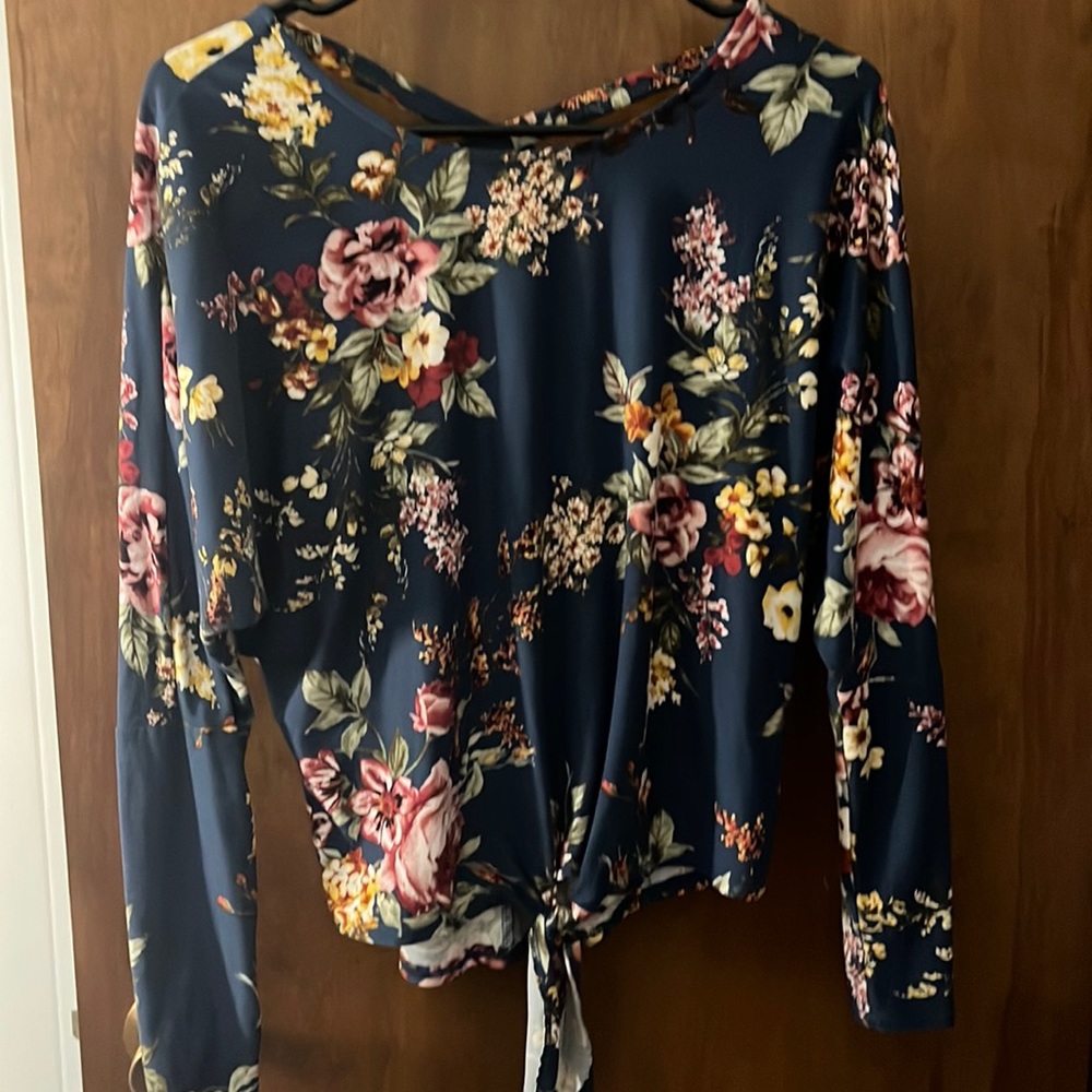 floral long sleeve blouse made of cotton